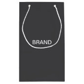 Moderne vet bewerkbare naam, bedrijf of merk enz. klein cadeauzakje (Achterkant)