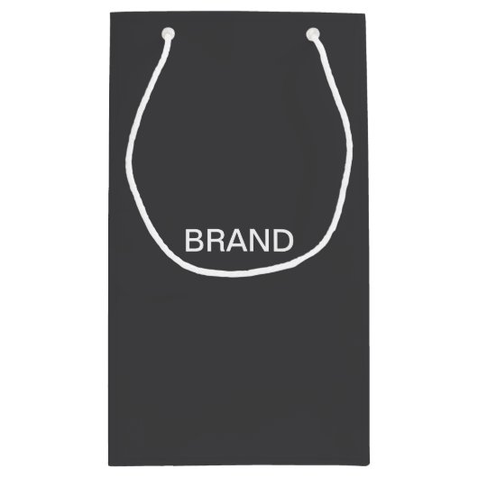 Moderne vet bewerkbare naam, bedrijf of merk enz. klein cadeauzakje (Achterkant)