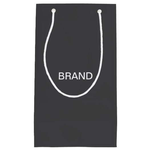 Moderne vet bewerkbare naam, bedrijf of merk enz. klein cadeauzakje (Voorkant)