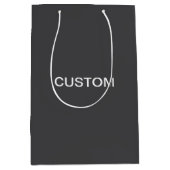 Moderne vet bewerkbare naam, bedrijf of merk enz. medium cadeauzakje (Voorkant)