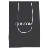 Moderne vet bewerkbare naam, bedrijf of merk enz. medium cadeauzakje (Achterkant)