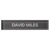 Moderne vet bewerkbare naam, bedrijf of merk enz. naambordje (Voorkant)