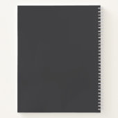 Moderne vet bewerkbare naam, bedrijf of merk enz. notitieboek (Achterkant)