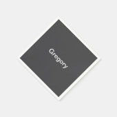 Moderne vet bewerkbare naam, bedrijf of merk enz. servet (Hoek)