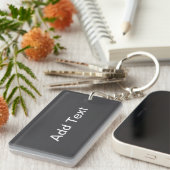 Moderne vet bewerkbare naam, bedrijf of merk enz. sleutelhanger (Voorkant Rechts)