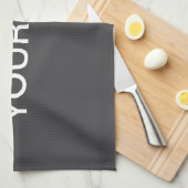 Moderne vet bewerkbare naam, bedrijf of merk enz. theedoek (Quarter Fold)