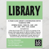 Moderne Vet, bibliotheek Adverteren Flyer (Voorkant)