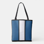 Moderne Vet Blok Persoonlijke naam Klassiek Blauw Tote Bag (Achterkant)