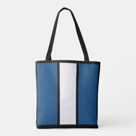Moderne Vet Blok Persoonlijke naam Klassiek Blauw Tote Bag (Achterkant)