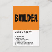 Moderne Vet, bouwbedrijf, bouwmachines Visitekaartje (Voorkant)