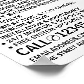 Moderne Vet, de Dienst van de Alarm van de Veiligh Poster (Hoek)