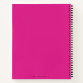 Moderne Vet Heet Roze Retro Blank Familie Recept Notitieboek (Achterkant)