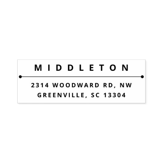 Moderne Vet Lettertype Zelfinktende Stempel (Design)