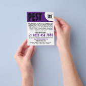Moderne Vet, Pest Control Adverteren Flyer (Hand)