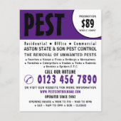 Moderne Vet, Pest Control Adverteren Flyer (Voorkant)