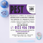 Moderne Vet, Pest Control Adverteren Flyer (Enkel)