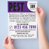 Moderne Vet, Pest Control Adverteren Flyer (Hand)