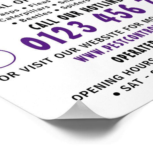 Moderne Vet, Pest Control Adverteren Poster (Hoek)