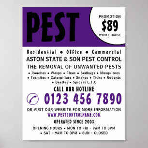 Moderne Vet, Pest Control Adverteren Poster