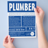 Moderne Vet, Plumber, Plumbing Adverteren Flyer (Hand)