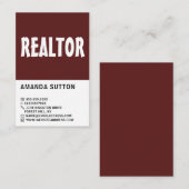 Moderne Vet, Realtor, Estate Agent Visitekaartje (Voorkant / Achterkant)