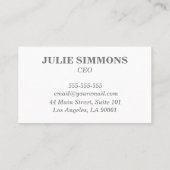 Moderne Vet Roze Rode Typografie Custom Visitekaartje (Achterkant)