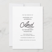 Moderne Vet Save The Date Typografie Foto Huwelijk (Achterkant)