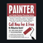 Moderne Vet, schilder & decorator Adverteren Flyer<br><div class="desc">Moderne Vet,  schilder en decorator Adverteren brochure door de Visitekaartje winkel.</div>
