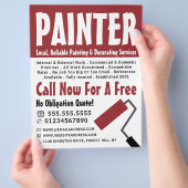 Moderne Vet, schilder & decorator Adverteren Flyer (Hand)