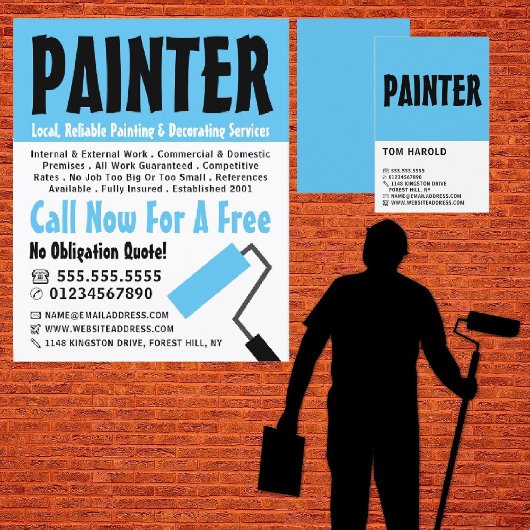 Moderne Vet, schilder & decorator Adverteren Flyer