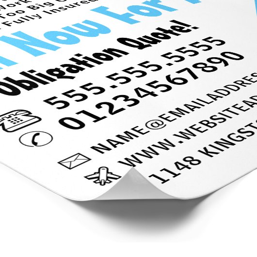 Moderne Vet, schilder & decorator Adverteren Poster (Hoek)