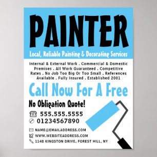 Moderne Vet, schilder & decorator Adverteren Poster