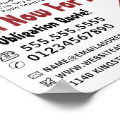 Moderne Vet, schilder & decorator Adverteren Poster (Hoek)