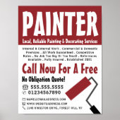 Moderne Vet, schilder & decorator Adverteren Poster (Voorkant)
