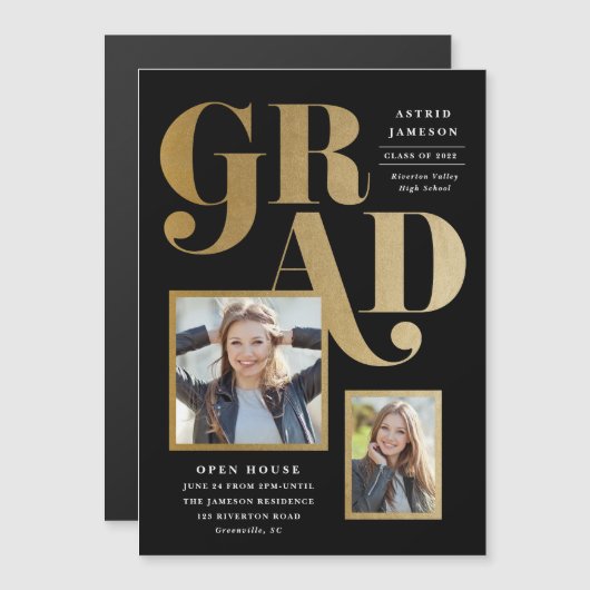 Moderne Vet Type 2 Foto Afstuderen (Voorkant / Achterkant)