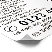 Moderne Vet, verwijderend Bedrijf Adverteren Poster (Hoek)