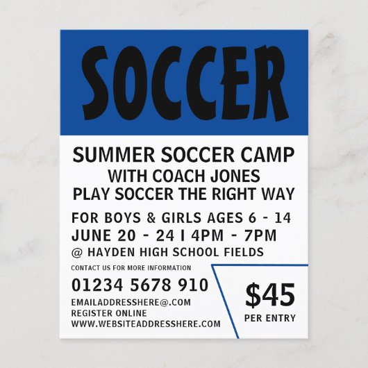 Moderne Vet, Voetbal Camp Adverteren brochure (Voorkant)