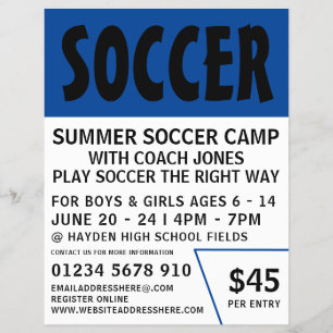 Moderne Vet, Voetbal Camp Adverteren brochure