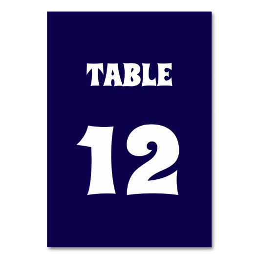 Moderne Vet Whimsical Lettertype Donkerblauw Kaart (Voorkant)