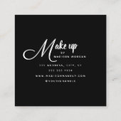 Moderne Vet Witte Script 3 Foto Make-up Vierkante Visitekaartje (Achterkant)