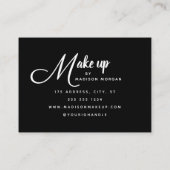 Moderne Vet Witte Script Foto Make-up Visitekaartje (Achterkant)