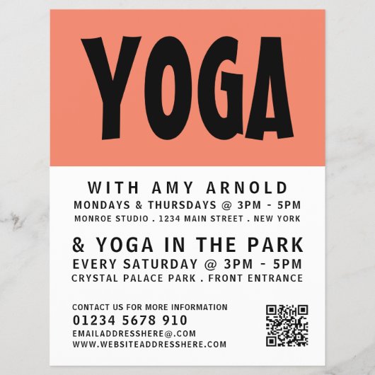 Moderne Vet, Yoga Class Adverteren Flyer (Voorkant)