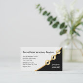 Moderne veterinaire diensten visitekaartje (Staand voorkant)