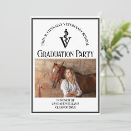 Moderne Veterinaire School Foto Afstudeerfeest Kaart