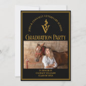 Moderne Veterinaire School Foto Afstudeerfeest Kaart (Voorkant)