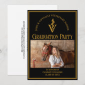 Moderne Veterinaire School Foto Afstudeerfeest Kaart (Voorkant / Achterkant)