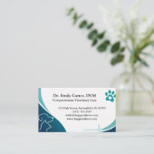 Moderne Veterinaire Visitekaart Met QR-Code Visitekaartje (Staand voorkant)