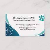Moderne Veterinaire Visitekaart Met QR-Code Visitekaartje (Voorkant)