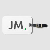 Moderne Vetgedrukte Beginletters | Minimalistische Bagagelabel (Voorkant (horizontaal))