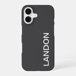 Moderne vetgedrukte bewerkbare naam, bedrijf of me iPhone 16 hoesje